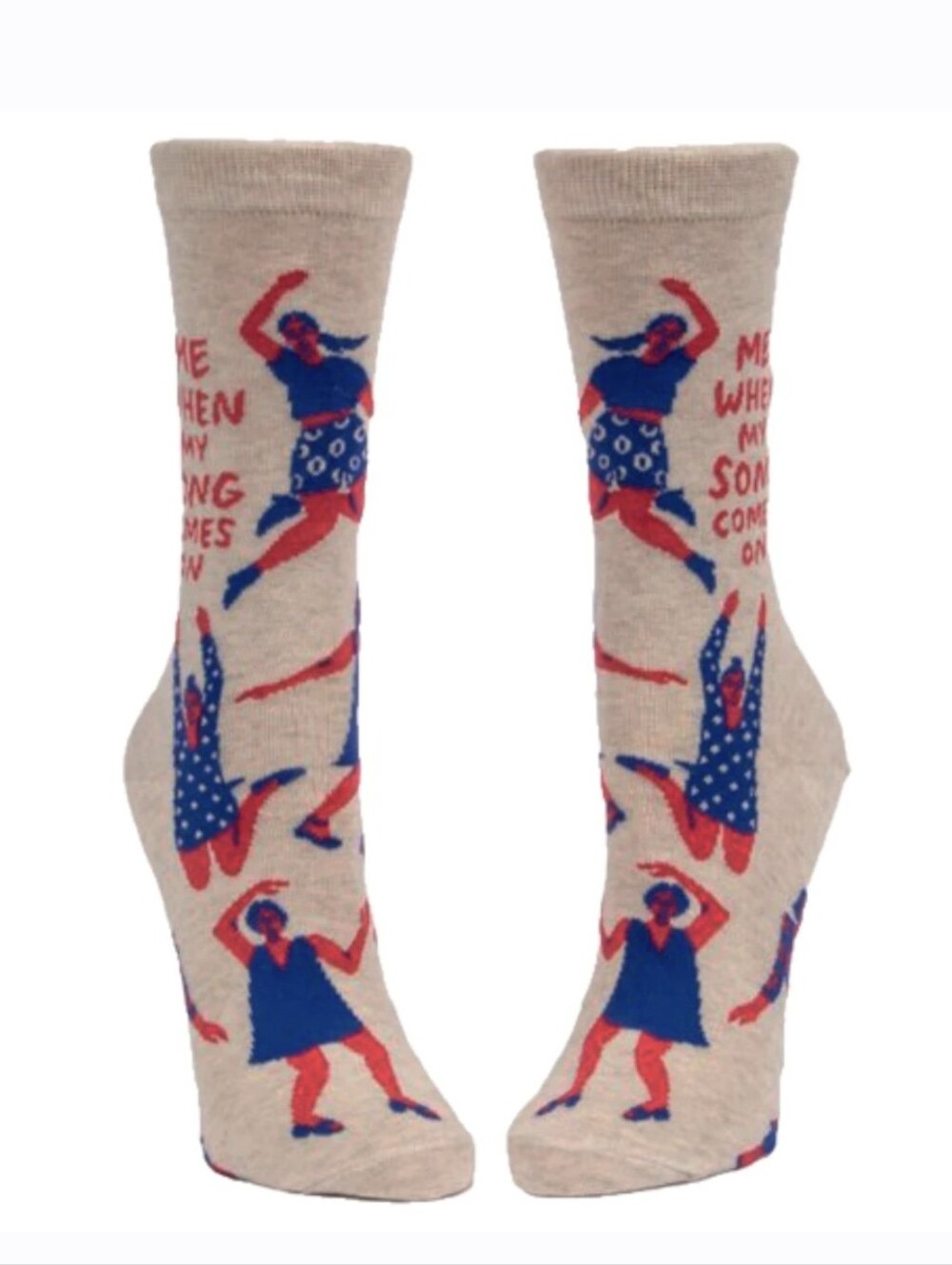 Blue Q When My Song Comes On Crew Socks with
